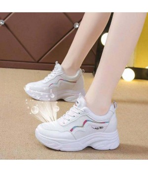 Hot Sale High Top Thick Sole Lace-up Shoes Sneakers Soft Sole Casual Shoes Women