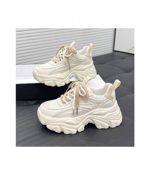 White Shoes For Women High Aesthetic Versatile Street Students Instagram Trendy Breathable Casual Sports Women's