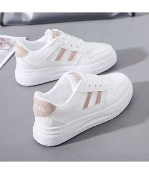 Autumn White Casual Shoes Women Girls New Design Simple Style Light Weight Slip-On Closed Fashionable Trend Custom Students