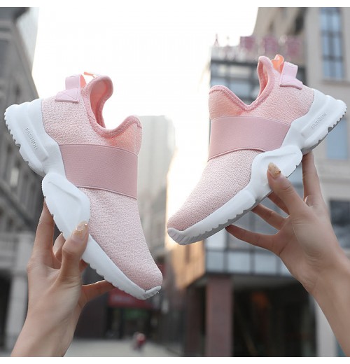 Flat Sport Shoe For Woman Light EVA Sole Breathable Low MOQ Fashion Sneakersneakers Women Custom Slip On Shoes