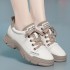 2024 Fashion casual shoes women soft soles comfortable thick soles lace-up small casual women's shoes